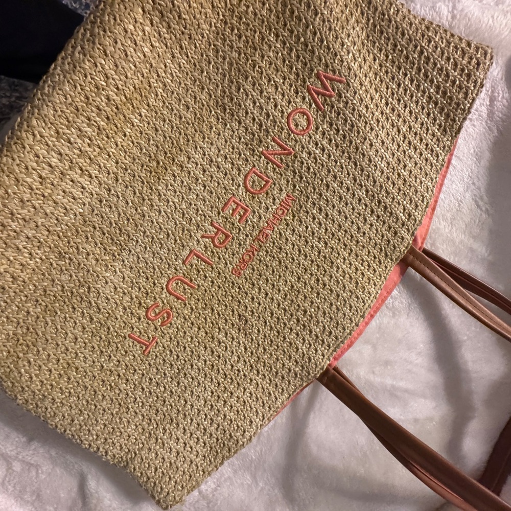 Michael Kors Wonderlust Beige and Pink Tote - Picture 2 of 8